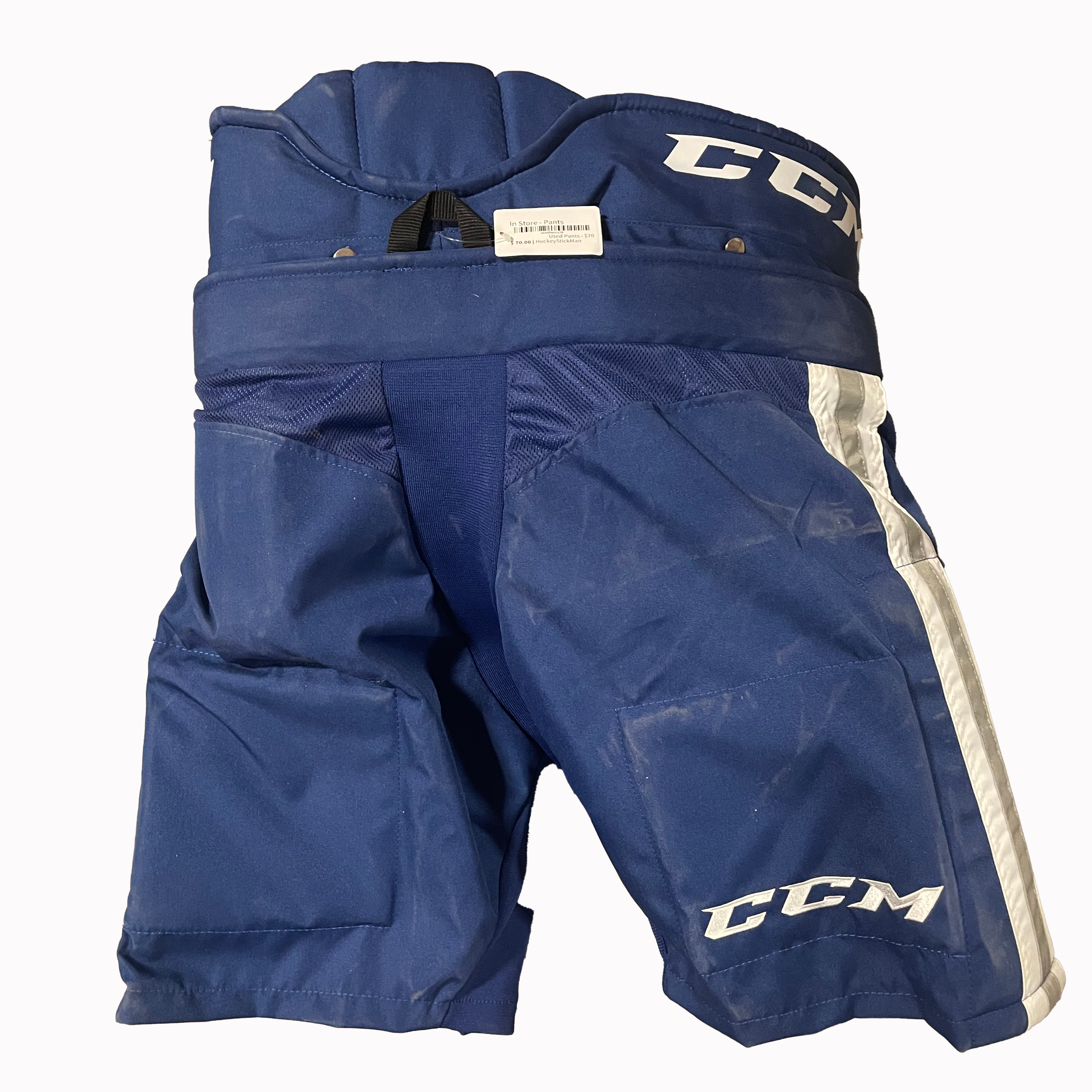 CCM HP31 - Pantalon de hockey OHL Pro Stock d'occasion (bleu/gris/blanc)